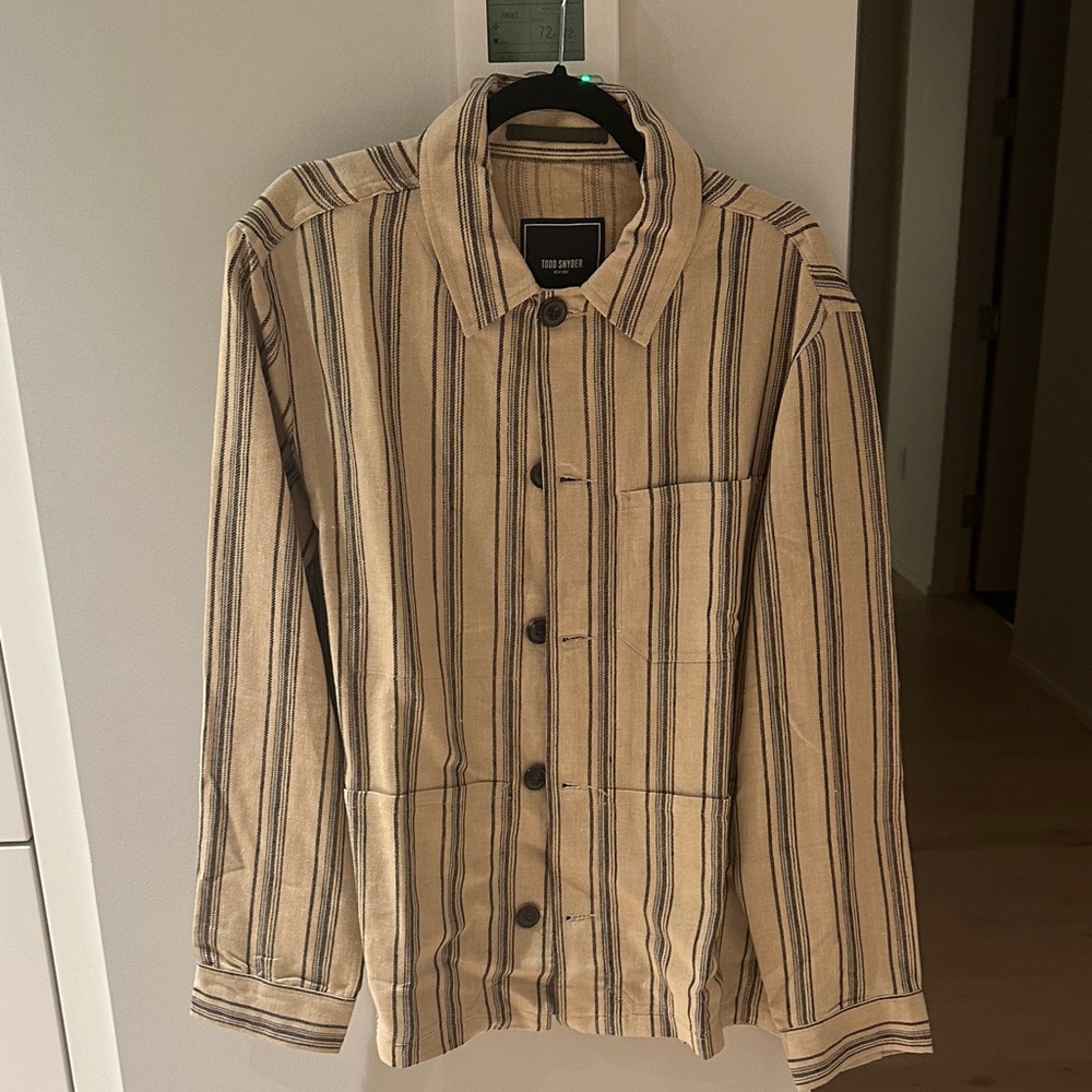 Like new Todd Snyder Italian linen chore shirt- size large